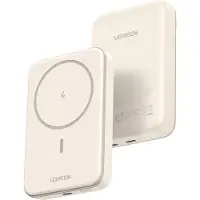 UGREEN Draadloze Magnetische Powerbank Mini 10000mAh Snellader Compatibel met MagSafe USB-C 15W Beige