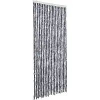vidaXL Vliegengordijn 90x200 cm chenille zilverkleurig