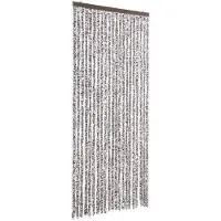 vidaXL Vliegengordijn 90x200 cm chenille bruin en beige