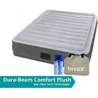 Intex Comfort Plush - Luchtbed - 2 Persoons - Inclusief Ingebouwde Motorpomp en Draagtas