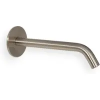 BLUE LABEL Brondby Uitloop Voor Inbouw Wastafelkraan - 20cm - Geborsteld Nikkel PVD - Messing - Kranen, Badkranen, Baduitlopen - 8711802072431