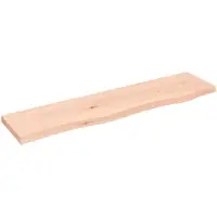 vidaXL Wandschap 80x20x2 cm onbehandeld massief eikenhout