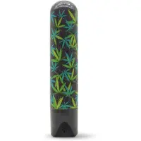 Prints Charming Mini vibrator met wietprint zwart groen