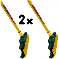 Synx Tools Klauwbezem 2 stuks - 28cm of 35cm - Straatbezem - Bezems - Telescopische steel 70 - 140cm