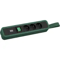 Bachmann PRIMO 2, 3x stopcontact, 1x schakelaar met lus, 2,0 meter, CEE7/7, RAL6028