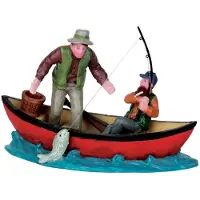 Intratuin Lemax Kerstdorpminiatuur Canoe Catch (vissen Kano) H 6,2 Cm