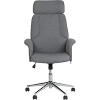 Beliani PILOT - Bureaustoel-Zilver-Polyester