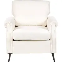 Beliani VIETAS - Fauteuil-Wit-Polyester