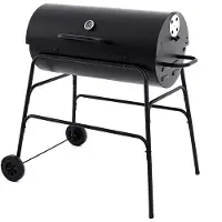 Cheqo XL Houtskool Barbecue - BBQ - Verrijdbaar - Cilindervorm - Buitenkeuken