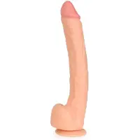 Kiotos MEGA Dildo XXL 37 x 5 cm - lichte beige