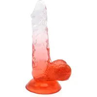 Kiotos COX Color - Gekleurde Dildo 03 - 17,5 x 3,2 cm - Transparant/Rood