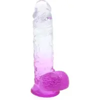 Kiotos Cox Color - Gekleurde Dildo 09 - 21,5 x 4,3 cm - Transparant/Paars