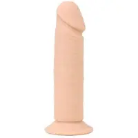 Kiotos Cox Siliconen Dildo met zuignap 21 x 4,5 cm - beige