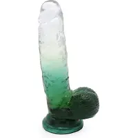 Kiotos COX Color - Gekleurde Dildo 09 - 21,5 x 4,3 cm - Transparant/Groen