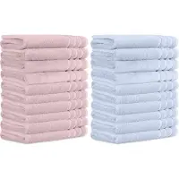 Intimo 20 pack Handdoek - Handdoek - 50 x 100 - Roze + Blauw