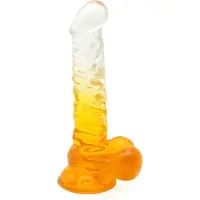 Kiotos COX Color - Gekleurde Dildo 04 - 22,5 x 4 cm - Transparant/Geel