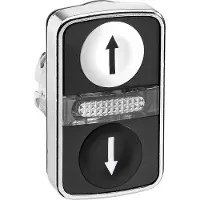 Schneider Electric , lichtgevende drukknop met dubbele aanduiding, type ZB4BW7A1724