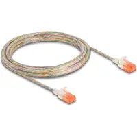 DeLOCK RJ45 Network Cable Cat.6A U/UTP Slim 5 m transparent