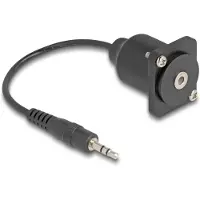 DeLOCK D-Type Cable 3.5 mm 3 pin Stereo jack male to female black 20 cm