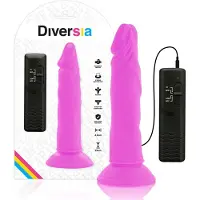 Diversia | Flexible Vibrating Dildo 23 Cm - Purple
