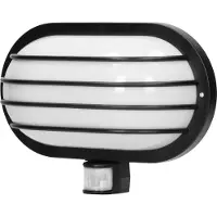 Virone LASO Buitenlamp met bewegingssensor - Tuinverlichting 180° - Buitenverlichting met IP44 - Mmur/ Wandlamp buiten - 230 Volt voor max. 60 Watt - Zwart