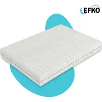 Efko - Pocketvering hybride Matras - Traagschuim en Geltexmatras - 160x200 cm - 2 Persoons All-Season - Omkeerbaar - Luxe Matrashoes met Rits - Wit