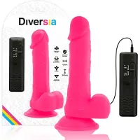 Diversia | Flexible Vibrating Dildo 20.5 Cm - Pink