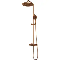 Brauer Copper Edition opbouw regendoucheset met 3 standen handdouche en hoofddouche 30cm koper geborsteld PVD