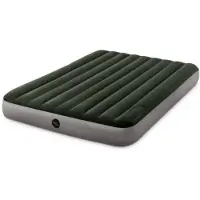 Intex Downy - Luchtbed - 2 Persoons - Inclusief Ingebouwde Voetpomp en Repairset - 203x152x25 cm - PVC - Groen