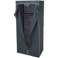 Koopman Mobiele opvouwbare kledingkast - grijs - 160 cm - Campingkledingkasten