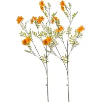 Emerald Kunstbloem bloesem tak - 2x - 91 cm - oranje - kunst zijdebloemen - Kunstbloemen