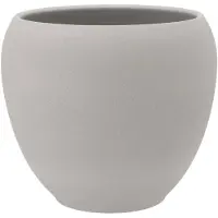 DK Design bloempot/plantenpot - Vinci - lichtgrijs mat - voor kamerplant - D24 x H28 cm - Plantenpotten