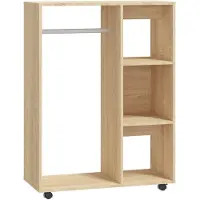 The Living Store Kledingkast - Sonoma Eiken - 80 x 40 x 110 cm - Duurzaam en praktisch