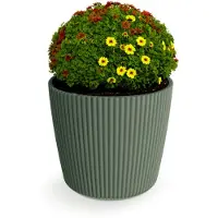 Prosperplast Plantenpot/bloempot Buckingham - kunststof - dennen groen - 23 x 21 cm - Plantenpotten