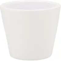 DK Design Bloempot/plantenpot - Vinci - wit mat - D10xH12 cm - Plantenpotten