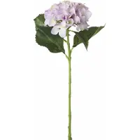 Mica Decorations Kunstbloem Hortensia tak - lila paars - 51 cm - losse steel - Kunst zijdebloemen - Kunstbloemen