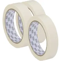 Kinzo Afplaktape/schilderstape - 3x - wit - 25mm x 25m - voor binnen/buiten - Tape (klussen)