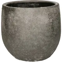DK Design Bloempot model Maya - verweerd antraciet - D16 x H18 cm - rustiek - Plantenpotten