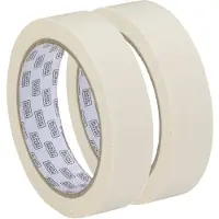 Kinzo Afplaktape/schilderstape - 2x - wit - 25mm x 25m - voor binnen/buiten - Tape (klussen)
