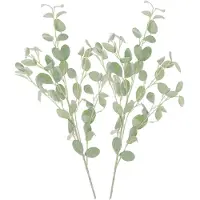 DK Design Kunstbloem Eucalyptus tak Real Touch - 2x - 90 cm - lichtgroen - Kunstbloemen
