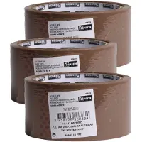 Benson Verpakkingstape - 3x - bruin - 48mm x 50m - verpakkingsbenodigdheden voor kantoor/thuis - Tape (klussen)