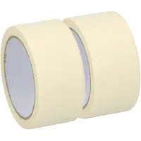 Kinzo Afplaktape/schilderstape - 2x - wit - 36mm x 25m - voor binnen/buiten - Tape (klussen)