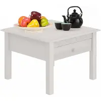 Loft 24 Laura - Salontafel 1 Lade Wit (42 x 60 x 60 cm)