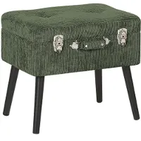 Beliani MALLARD - Hocker-Groen-Corduroy