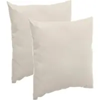 Hespéride 2x stuks bank/sier/tuin kussens voor binnen en buiten - beige - 40 x 40 cm - tuinstoelkussens