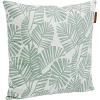 Hespéride Bank/sier/tuin kussens voor binnen en buiten in palm print 40 x 40 x 10 cm - tuinstoelkussens