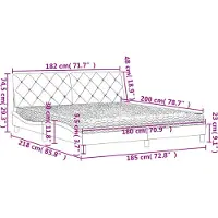 vidaXL Bed met matras, donkergroen, 180x200 cm, fluweel