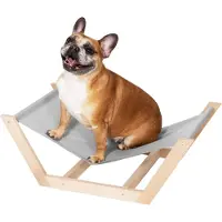 Springos Dierenbed - Hondenligstoel - Houten - Kat - Hond - 70x40 cm - 120 KG