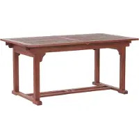 Beliani TOSCANA - Verlengbare tafel-Donkere houtkleur-Acaciahout
