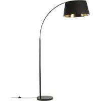 Beliani YABUS - Staande lamp - Zwart - Metaal